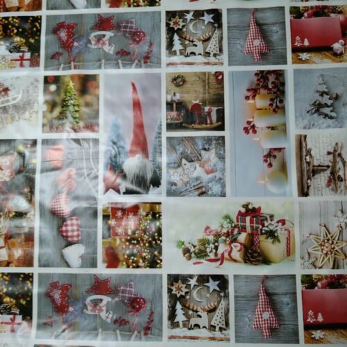 Karácsonyi fotó mintás viaszos vászon