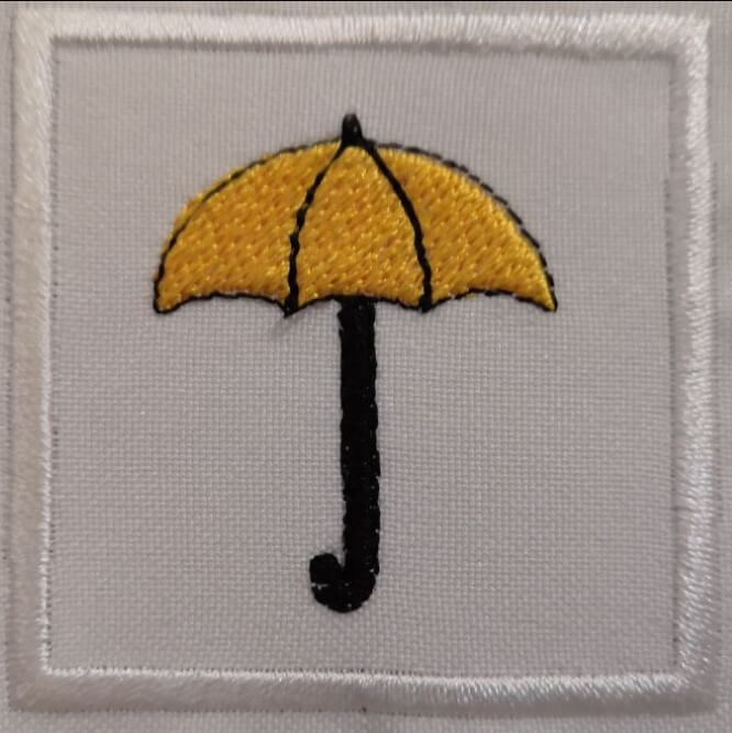 Esernyő ovis jel (Felvarrható, hímzett ovis jel) 10x10 cm
